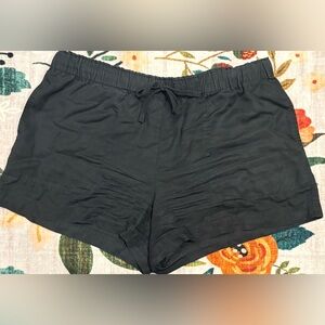 Hilary Radley Black Drawstring Casual Athletic Shorts